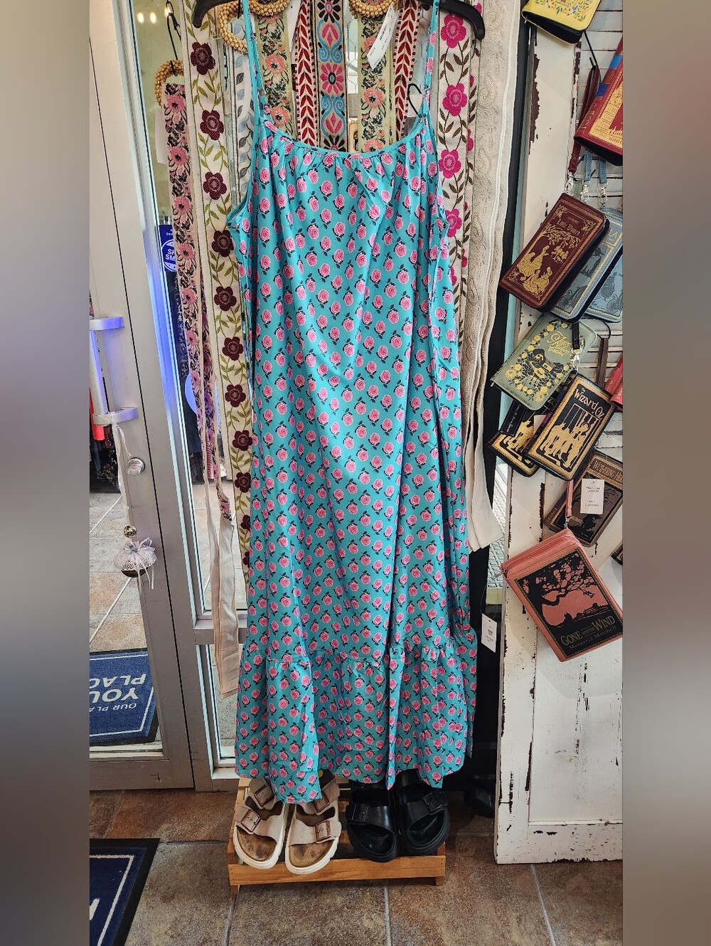Floral Ruffle Hem Maxi Dress